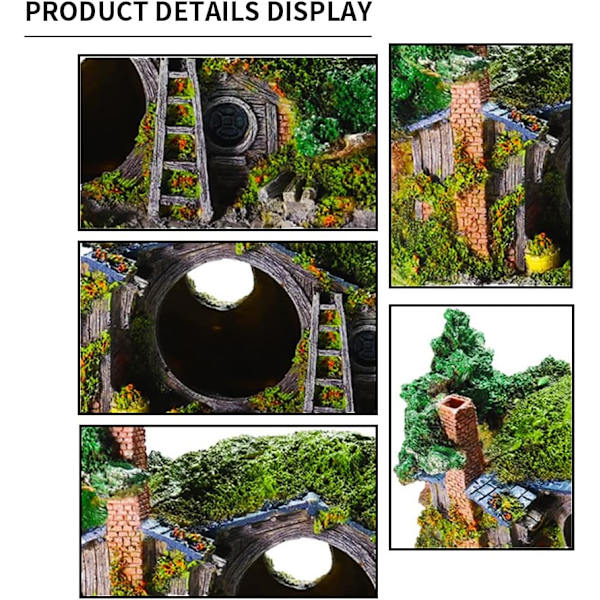 Akvarium Ornament Resin Cave Akvarium Dekoration Fish Hideout Rep