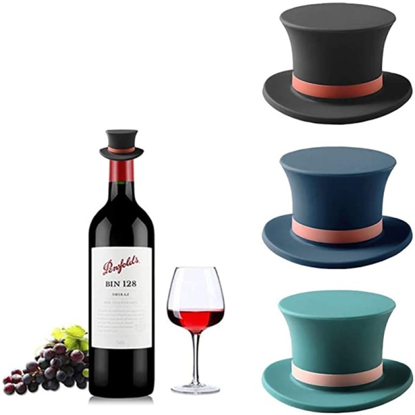 Silikone vinpropper, Magic Hat vinflaskehætter, dekorative Wi