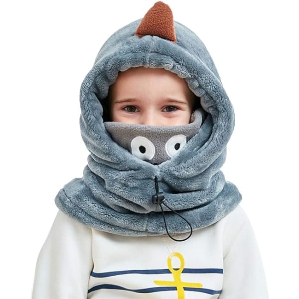 1 st blå pojke vinter varm fleece hatt halsvärmare halsduk barn för cy