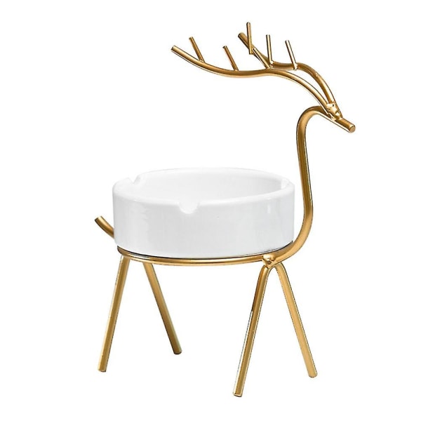 Nordic Deer Askebæger Metal Hjemmekontor Desktop Ins Ornamenter, guld,