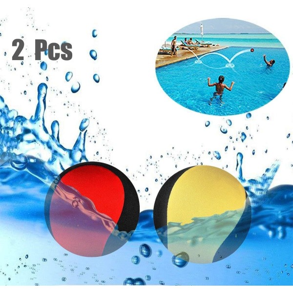 2 kpl vettä pomppiva pallo uima-allas- ja merihauska vesiurheilupeliin