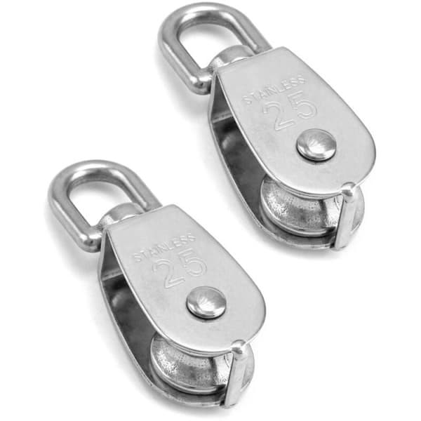 2 stk. 304 rustfrit ståltrisse M25 løftetrisse Loading Rolle