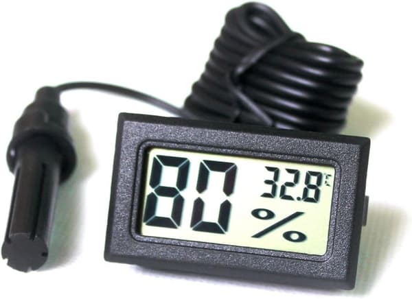 Inbyggd digital tuner termometer hygrometer med extern sond