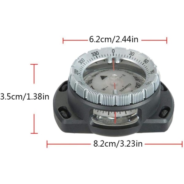 Scuba dykkerkompass Lysende håndleddskompass for undervannsnavigasjon