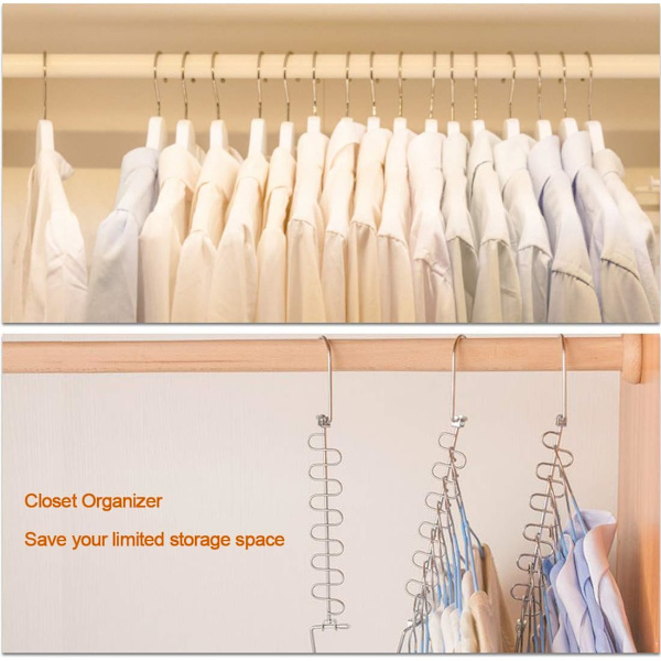 Tilaa säästävä vaateripustin Metalli Magic Hanger Vaatteiden säilytys Cl