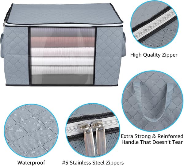 Tykk Non-woven Opbevaringspose til Dyner Foldbar Opbevaringspose til Under Sengen Q