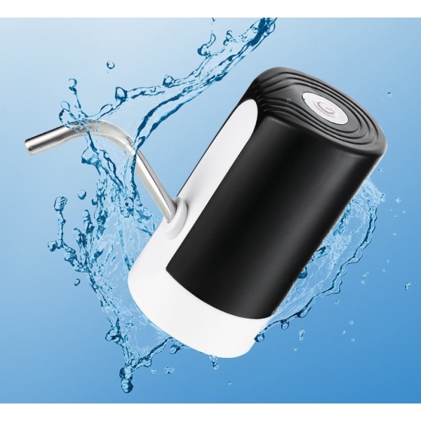 Svart automatisk vattendispenser, USB-laddning bärbar elektrisk d