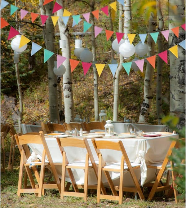 Flerfarget vimpelbanner 24 stykker trekantflagg bunting for fest