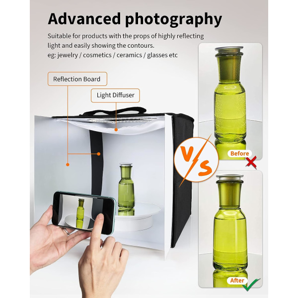 Portable Photo Studio Light Box, 25cm x 25cm Professional D