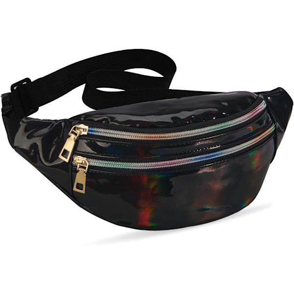 Bæltetaske til kvinder og mænd - Unisex - Holografisk effekt - Bytaske - Vandtæt