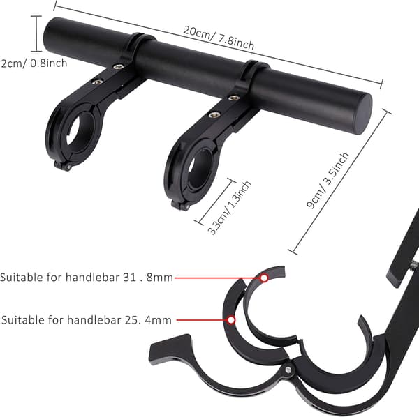 Cykelstyre Förlängare Hållare Aluminiumlegering Cykelstyre E