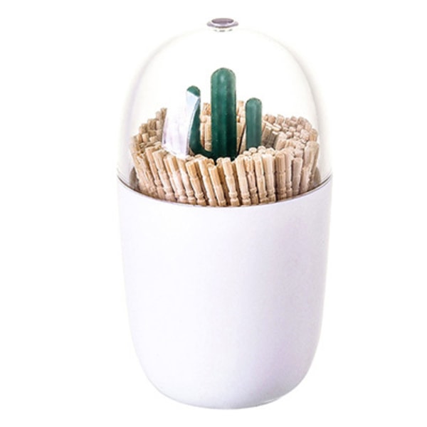 Cactus gennemsigtig dæksel tandstikker beholder, tandstikker boks perso