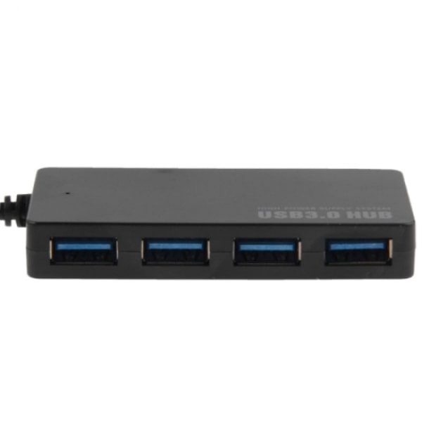 USB 3.0 hub med 4x USB-port (højhastighed) - Op til 5 Gbps sort