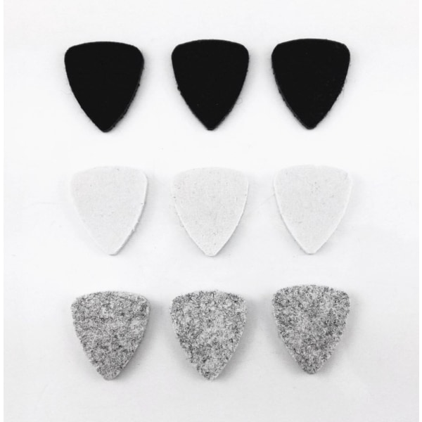 9 felt picks for guitar, ukulele, bass