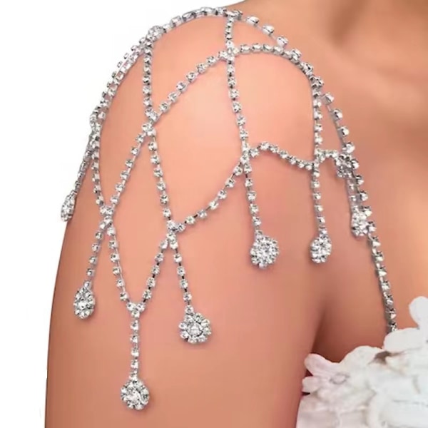 1PCS Mesh Hänge Axelrem Lyx Kvinnor Smycken Strass