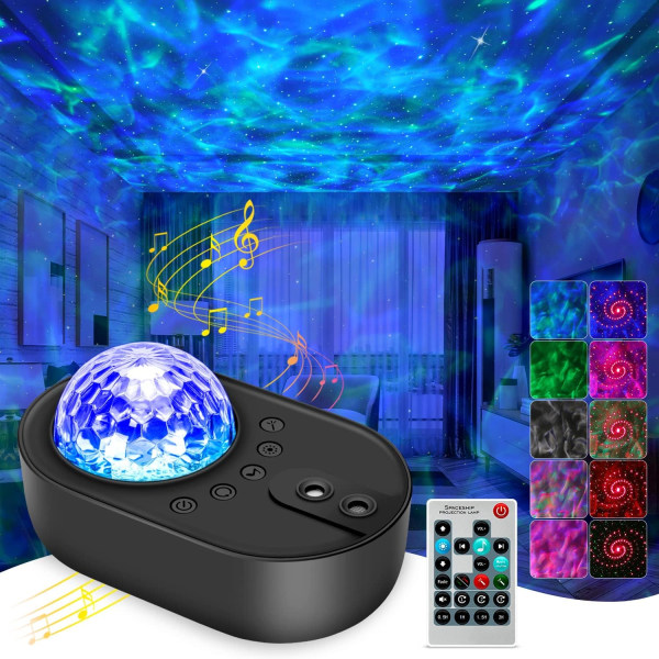 Stjernehimmel Projektor, Galaxy Projektor Lampe, Indbygget Bluetooth S