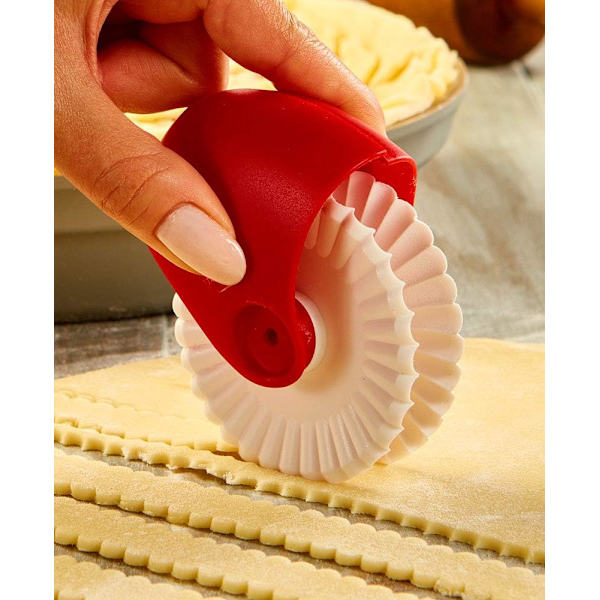 Bakverk Wheel Cutter, Vacker Lattice Paj Crust eller Ravioli Deg