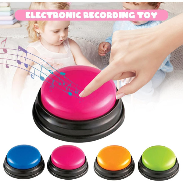 Recordable Buzzer, Easy to Carry Voice Record Button, Pet Communi