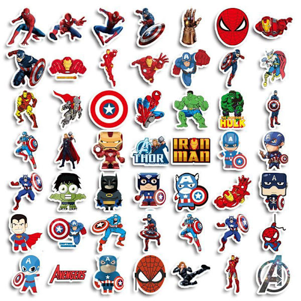 100 Avengers Marvel klistermærker tegneserie søde håndbog mobiltelefon l