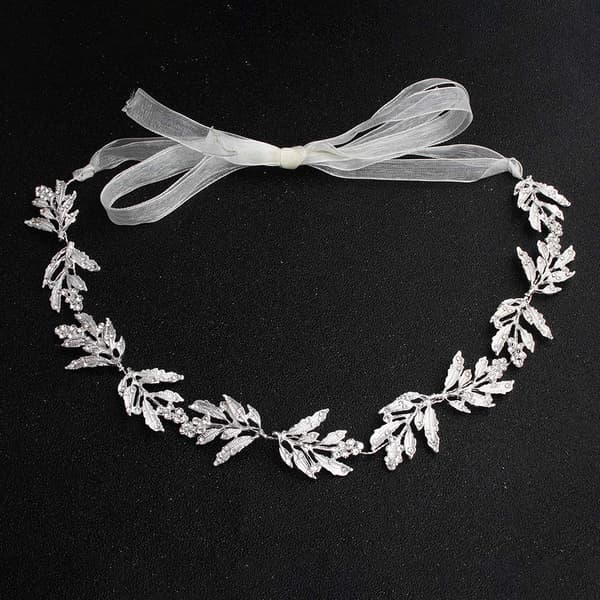Brudkrona Bröllopshår Strass Legering Blad Hår Accessori