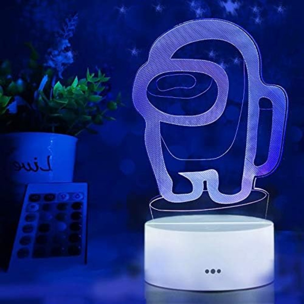 3D nattlampa, 3D illusionsljus 16 färger dimbar touch desk L