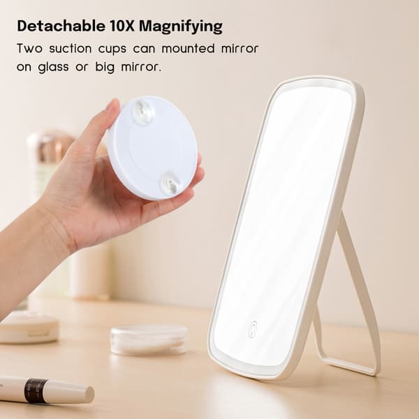 10x Lighted Magnifying Mirror, Rechargeable with 3 LED Light Sett