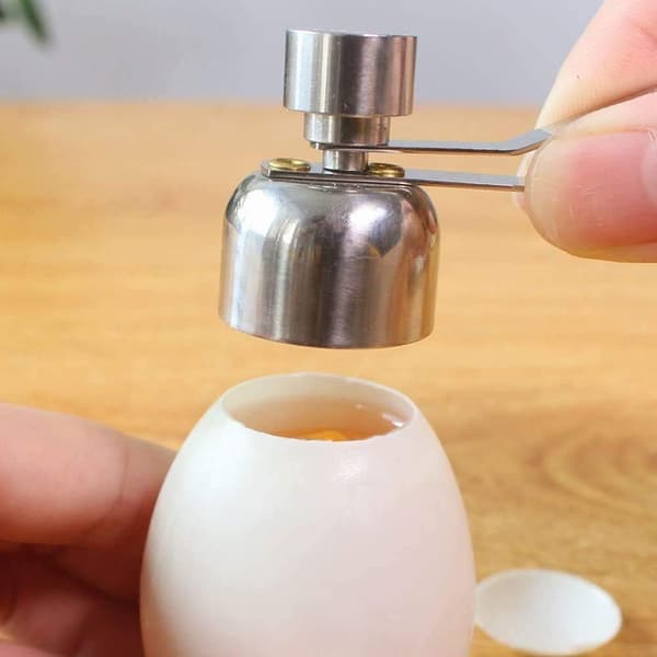 Rustfritt stål eggåpner flaskeåpner skallåpner for hardkokt