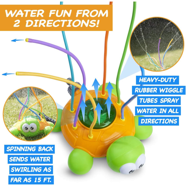 Utendørs vannsprinkler for barn og småbarn - Spinning i bakgård
