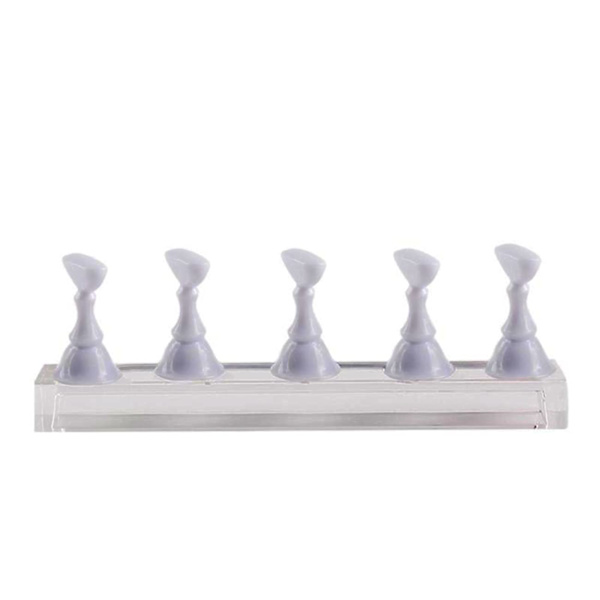 2 stk. Akryl Fingernegl DIY Nail Art Display Stand Træningsfin
