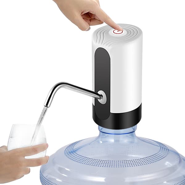 Vit automatisk vattendispenser, USB-laddning bärbar elektrisk d