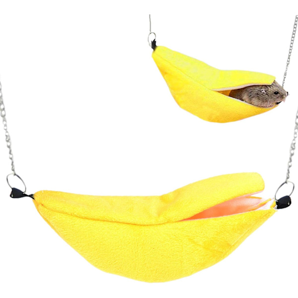 A/A Lemmikkihamsterin sänky, roikkuva banaanin muoto, lämmin lemmikin roikkuva riippumatto