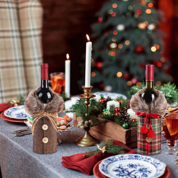 Jultomte Vinflaska Väska, Jultomte Vinflaska Dekorationer, Chris