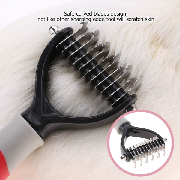 Pet Grooming Detangling Comb Rustfritt Stål Profesjonell Knot Co