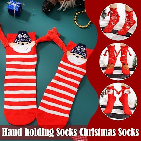 1PC Magnetisk sug julstrumpar hand i hand rolig docka Nove