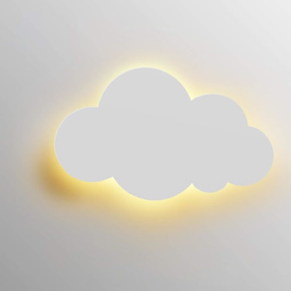 Moderni pilven muotoinen akryyliseinävalaisin integroiduilla LED-polttimoilla Lämmin väri valkoinen 24W (suuri)