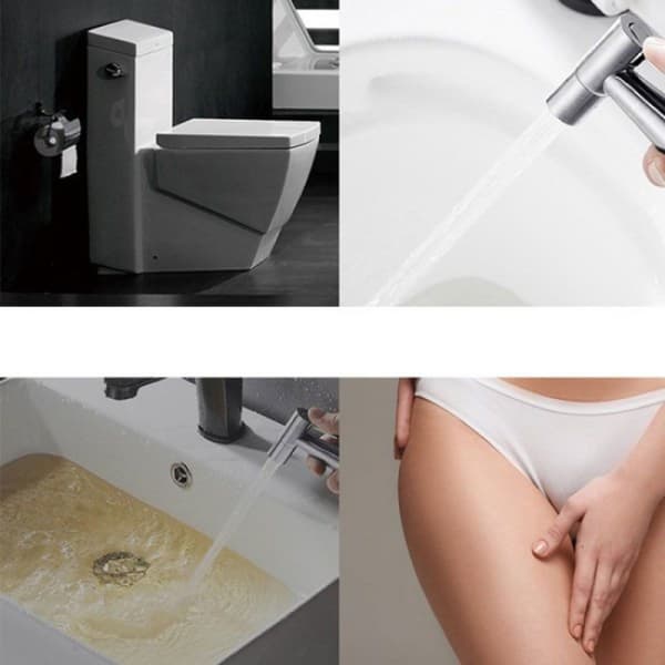 Toalett sprayer rustfritt stål hånd bidet kran Bad hånd