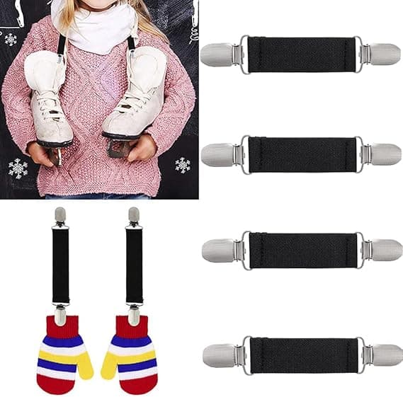 Vinterluffer Klip Elastisk Rustfrit Stål Handskeklemmer Til Småbørn
