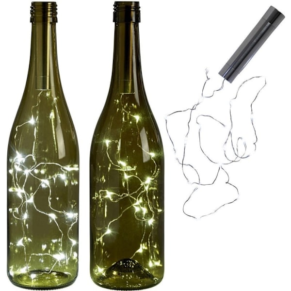 2 förpackningar med 20 LED-vinkorklampor AA-batteridrivna, var