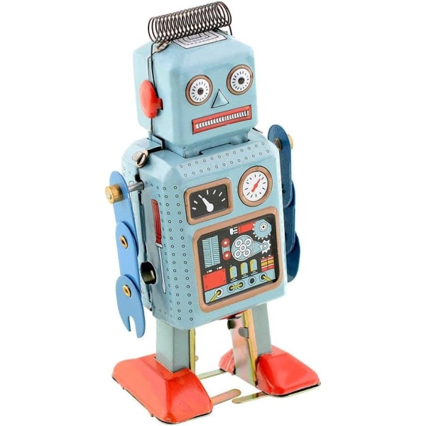 Vintage mekanisk robot klassisk mekanisk fjäder för insamling