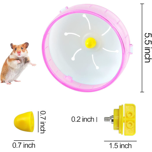 Hamster träningshjul, 14 cm tyst jogging träningsleksak hamster