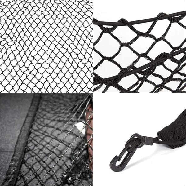 Mesh opbevaringsnet, 70 * 70cm bilopbevaringsnet stræk elastisk lastbil