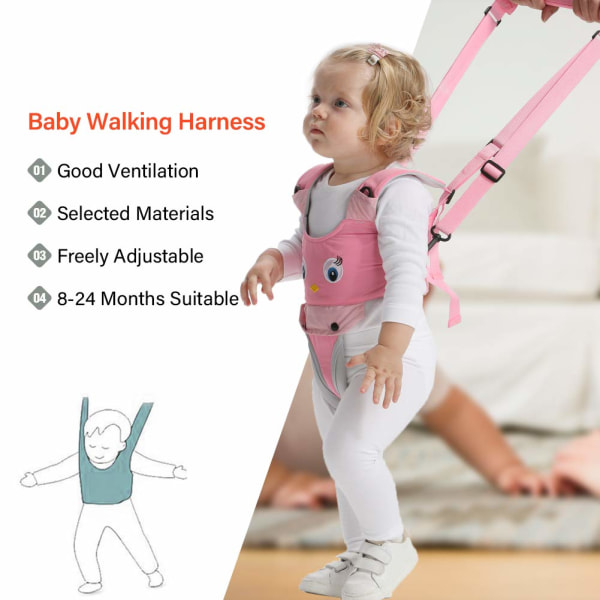 Handhållen gåsele för baby , justerbar toddler Walkin