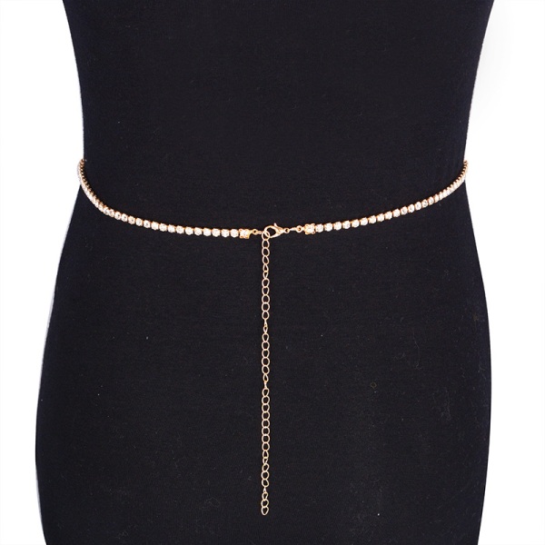 Boho Rhinestone Body Chain, Layered Belly Button Chain, Party Bod