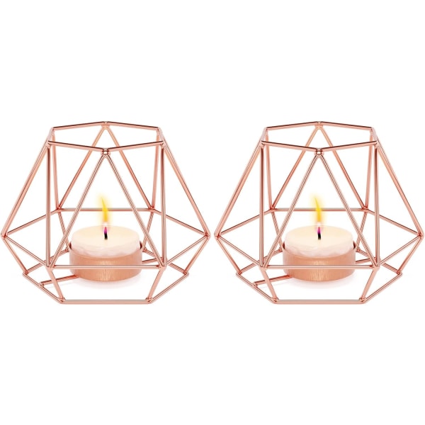 Tealight-holder, Tealight-holder, 2 stk. Geometrisk Tealight Tea