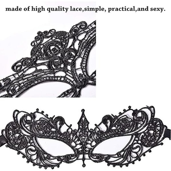 Damer Svart Blonder Mask Party Prom Maskerad Mask Halloween Chris