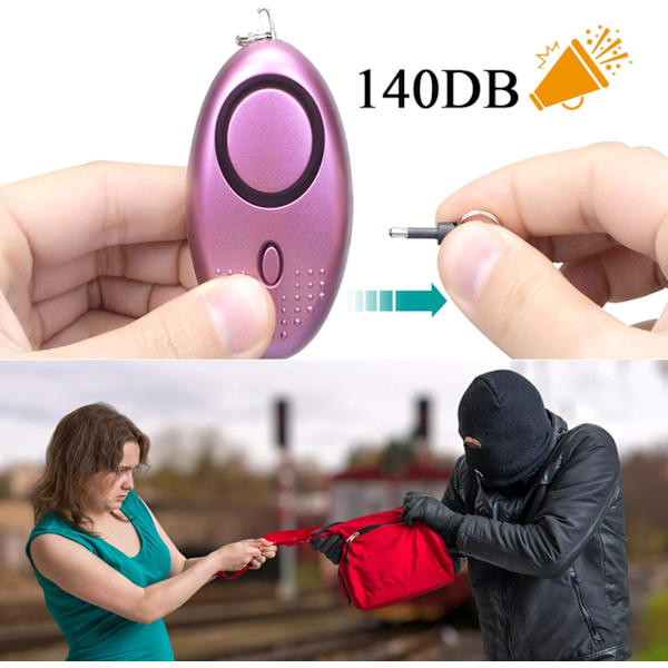Personlig säkerhetssiren - 3-pack 140dB säkerhetssiren för nödsituationer