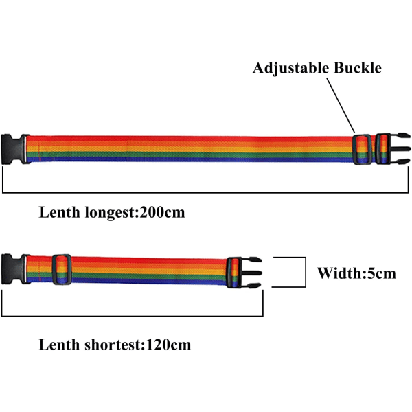 2 stk. Justerbare Remme med Hurtigudløser Spænde til Kufferter,