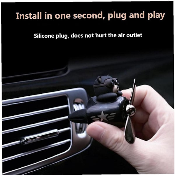 Cartoon Teddy Bear Pilot Car Air Freshener Car Air Outlet Fan Fre