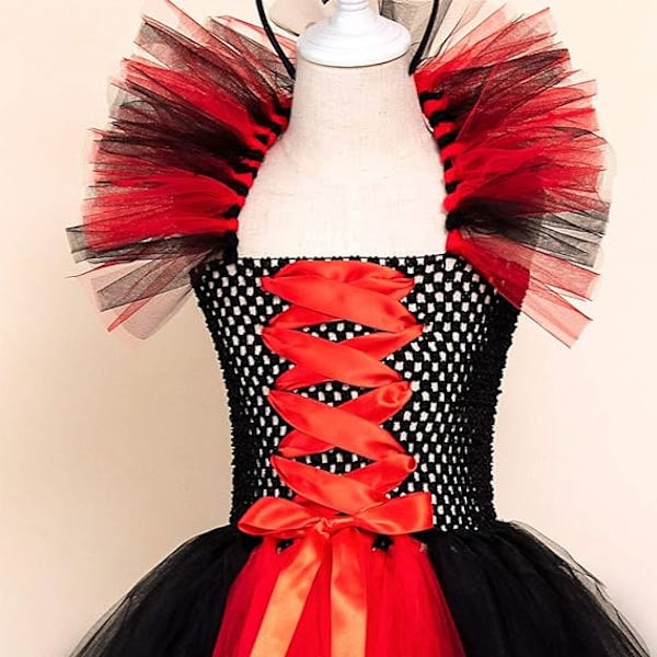 OBEEII Maleficent Kostyme Jenter Halloween Karneval Tutu Kjole med