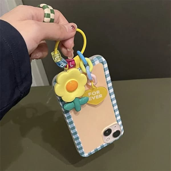 3 stk. Nye søde 3D blomsterophæng til telefonkæde til iphone  kvinder pige